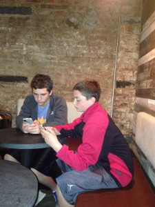 Checking phones (for the last time on this day) in a 100+ year-old building!