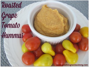 Roasted Grape Tomato Hummus