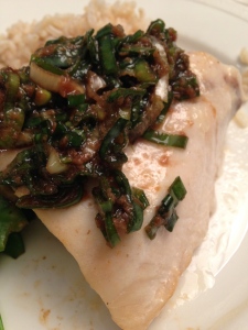 ginger lime striped bass Beth Rosen, RD