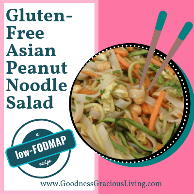 Gluten Free Asian Peanut Noodle Salad – A Low-FODMAP Recipe