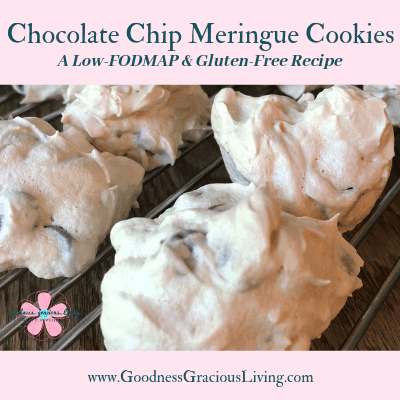 Chocolate Chip Meringue Cookies:  A Low-FODMAP and Gluten-Free Recipe
